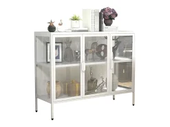 Vitrina|VCM Armário em pé Floka A. 80 x L. 110 x P. 35 cm Branco