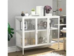 Vitrina|VCM Armário em pé Floka A. 80 x L. 110 x P. 35 cm Branco
