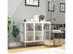Vitrina|VCM Armário em pé Floka A. 80 x L. 110 x P. 35 cm Branco