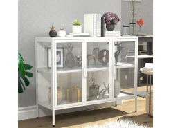 Vitrina|VCM Armário em pé Floka A. 80 x L. 110 x P. 35 cm Branco