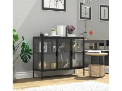 Outlet VCM Armário em pé Floka A. 80 x L. 110 x P. 35 cm Preto