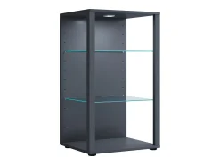 VCM Armário em pé Glasol Antracite A. 90 x L. 52 x P. 44 cm^ Vitrina
