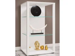 Vitrina*VCM Armário em pé Glasol Branco A. 90 x L. 52 x P. 44 cm Multicor
