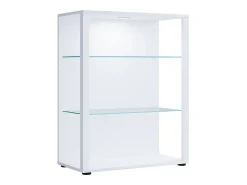 VCM Armário em pé Glasol Branco A. 90 x L. 70 x P. 35 cm^ Vitrina