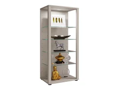 VCM Armário em pé Glasol Prata A. 115 x L. 52 x P. 35 cm^ Prateleira