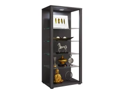 Prateleira*VCM Armário em pé Glasol A. 115 x L. 52 x P. 35 cm Preto