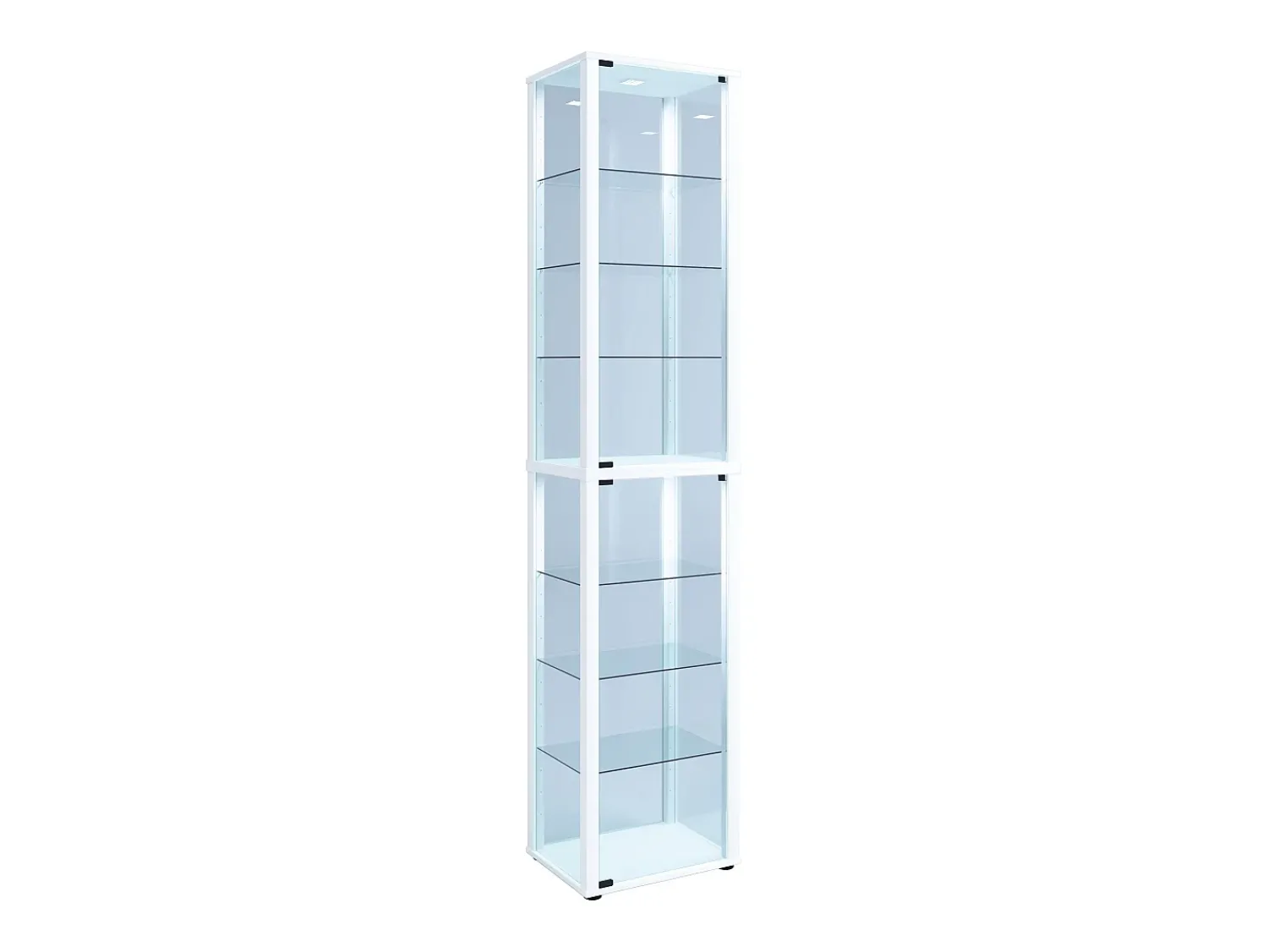 VCM Armário em pé Kavisa Branco A. 227 x L. 50 x P. 38 cm^ Vitrina