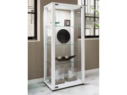 Vitrina|VCM Armário em pé Kavisa Branco A. 115 x L. 50 x P. 38 cm Multicor
