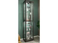 Vitrina|VCM Armário em pé Kavisa A. 227 x L. 50 x P. 38 cm Preto