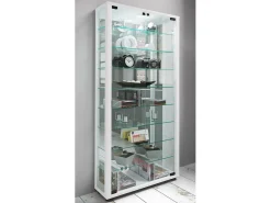 VCM Armário em pé Lumo Branco A. 115 x L. 59 x P. 18 cm^ Vitrina