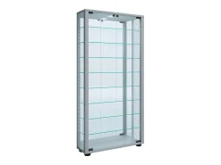 VCM Armário em pé Lumo Prata A. 115 x L. 59 x P. 18 cm^ Vitrina
