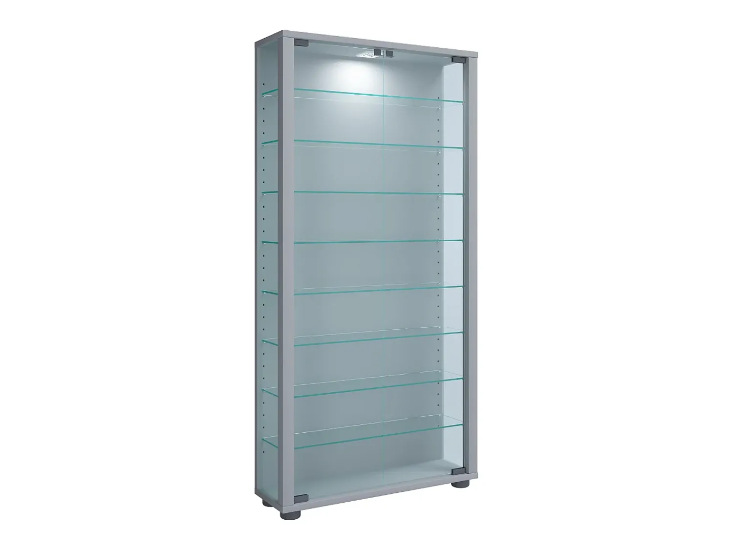 Vitrina*VCM Armário em pé Lumo Prata A. 113 x L. 59 x P. 18 cm Multicor