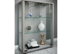VCM Armário em pé Sintalo Prata A. 80 x L. 60 x P. 25 cm^ Vitrina