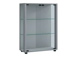VCM Armário em pé Sintalo Prata A. 80 x L. 60 x P. 25 cm^ Vitrina