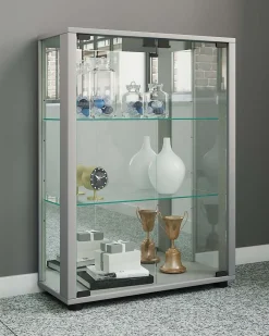 Vitrina|VCM Armário em pé Sintalo Prata A. 80 x L. 60 x P. 25 cm Multicor