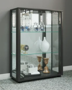Vitrina|VCM Armário em pé Sintalo Preto A. 80 x L. 60 x P. 25 cm Multicor