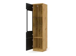 Discount Petits-Meubles Armário expositor de 2 portas Aurus em madeira e Preto