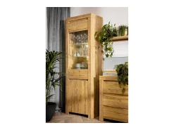 Clearance Petits-Meubles Armário expositor de 2 portas Hella Wood Natural claro