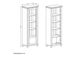 Vitrina*Petits-Meubles Armário expositor de 1 porta, abertura à esquerda Martin Vert et Bois Verde