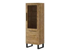 Outlet Petits-Meubles Armário expositor de 2 portas Eden em madeira e metal Natural claro