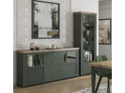Best Petits-Meubles Armário expositor de 1 porta, abertura à direita Martin Vert et Bois Verde