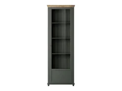 Best Petits-Meubles Armário expositor de 1 porta, abertura à direita Martin Vert et Bois Verde