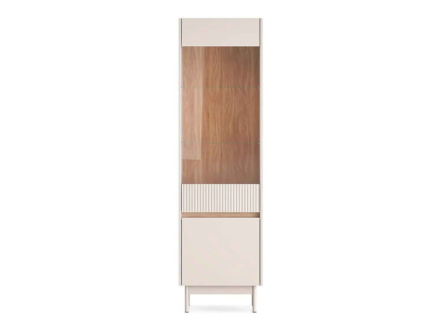 Online Petits-Meubles Armário expositor de 2 portas Connie Cashmere e madeira Bege