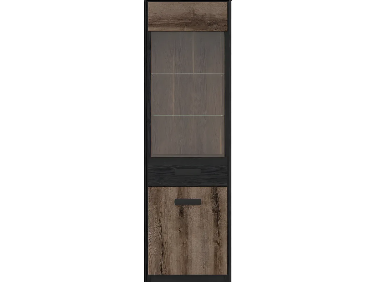 Vitrina|Petits-Meubles Armário expositor de 2 portas Romane Bois Preto