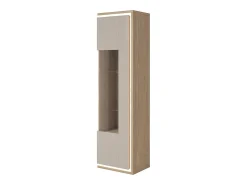 Petits-Meubles Armário expositor de 1 porta Iria Cashmere e Madeira, à esquerda^ Vitrina