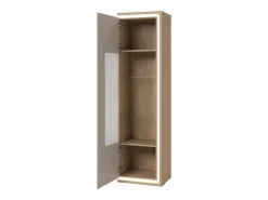 Petits-Meubles Armário expositor de 1 porta Iria Cashmere e Madeira, à esquerda^ Vitrina