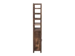 Vitrina|vidaxl Armário expositor 46x24x140 cm paulownia maciça castanho-escuro Natural claro