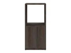 vidaxl Armário giratório 34,5x34,5x75,5cm aglom. cinza/carv. castanho^ Vitrina