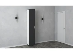Armário haaus Como, 1 Porta, Antracite/Branco, L 33 x P 35 x A 200 cm^ Móvel De Arrumação