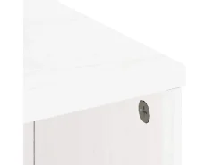 Prateleira|vidaxl Armário lateral ODDA 40x24x79 cm pinho de madeira maciça Branco