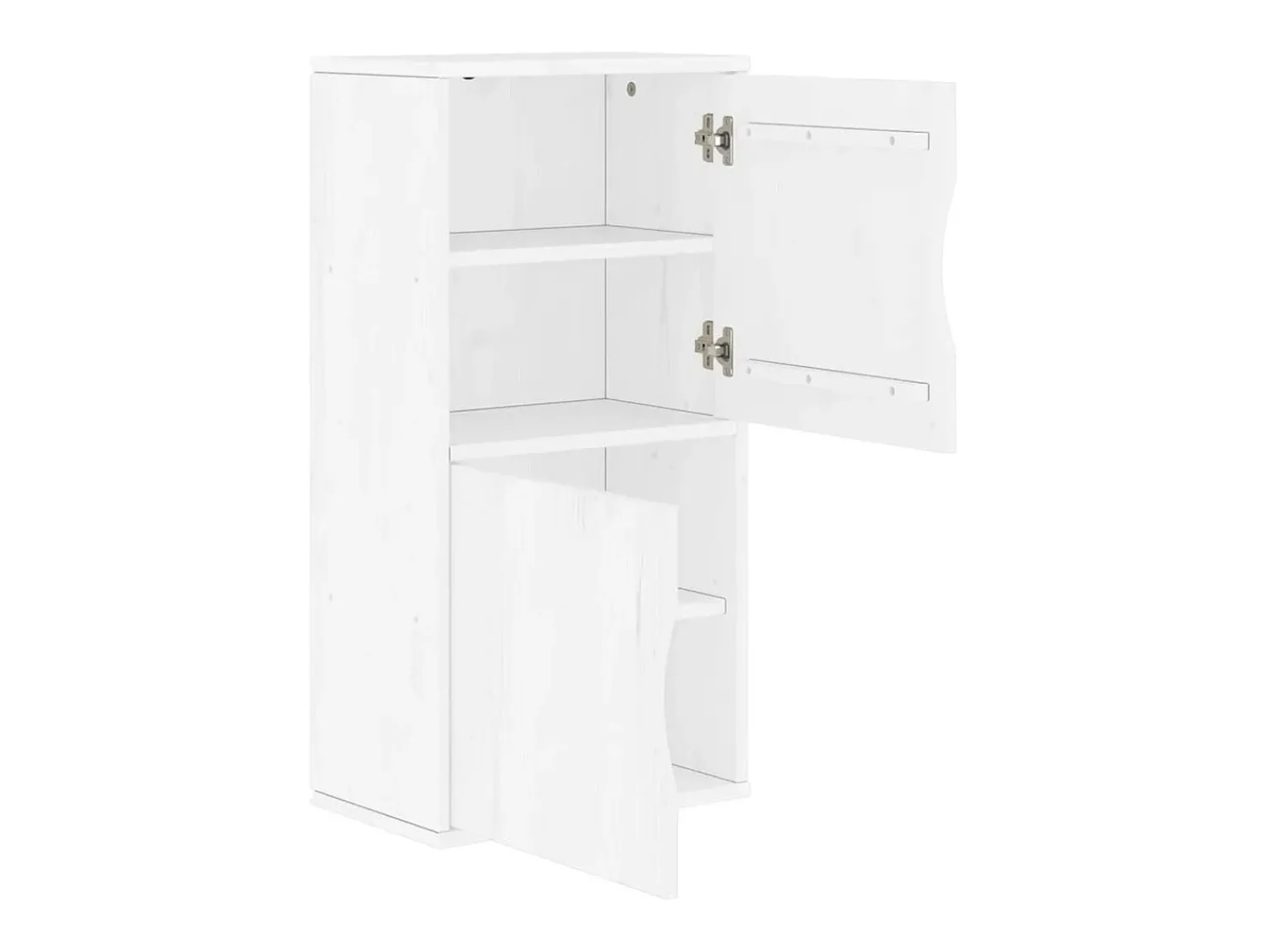 Prateleira*vidaxl Armário lateral ODDA 40x24x79 cm pinho de madeira maciça Branco