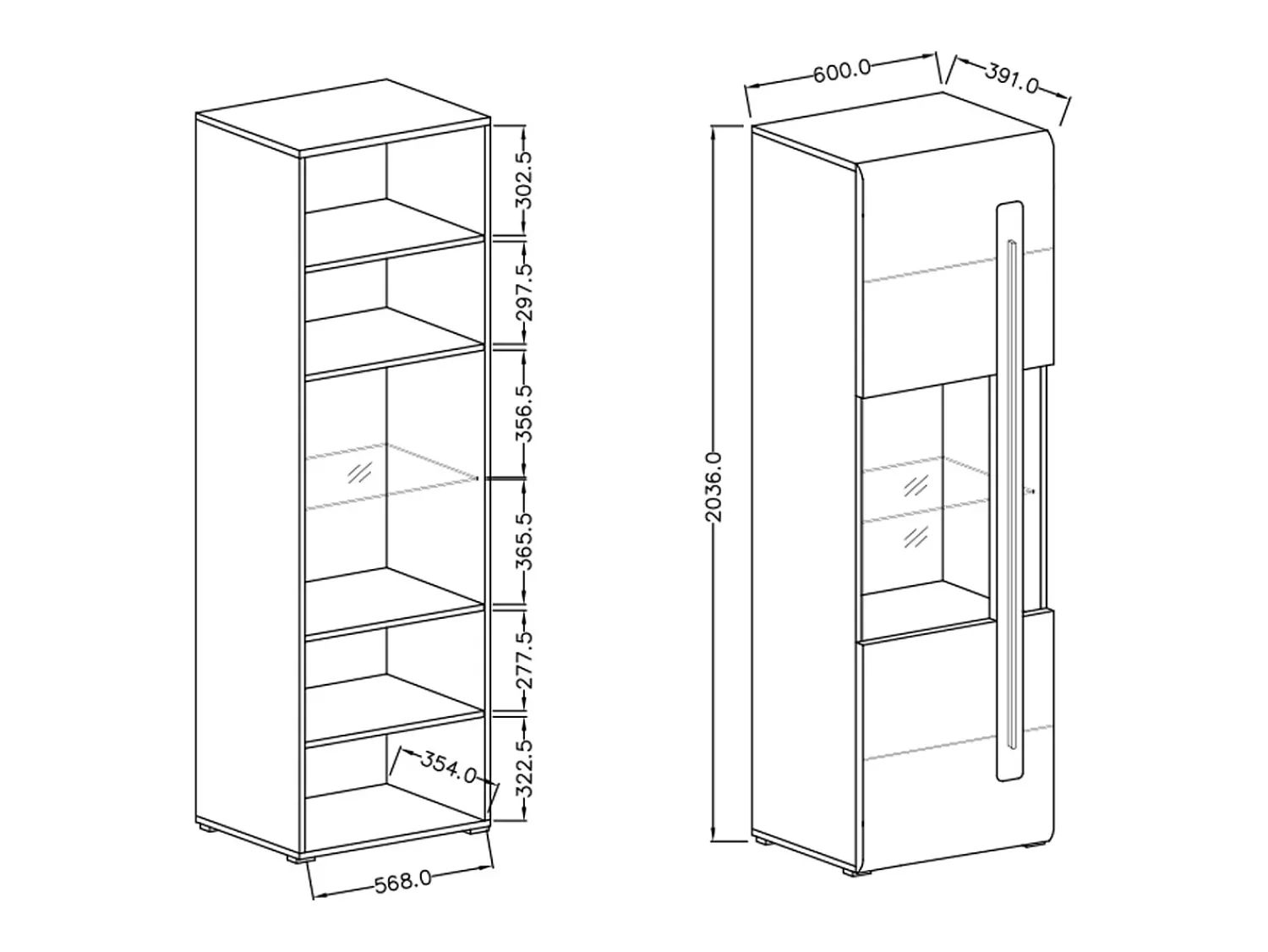 Online Petits-Meubles Armário LED Louis Blanc de 1 porta Branco