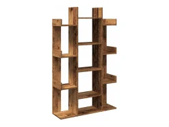 Biblioteca*vidaxl Armário livros madeira antiga 86x25,5x140 cm madeira trabalhada Castanho