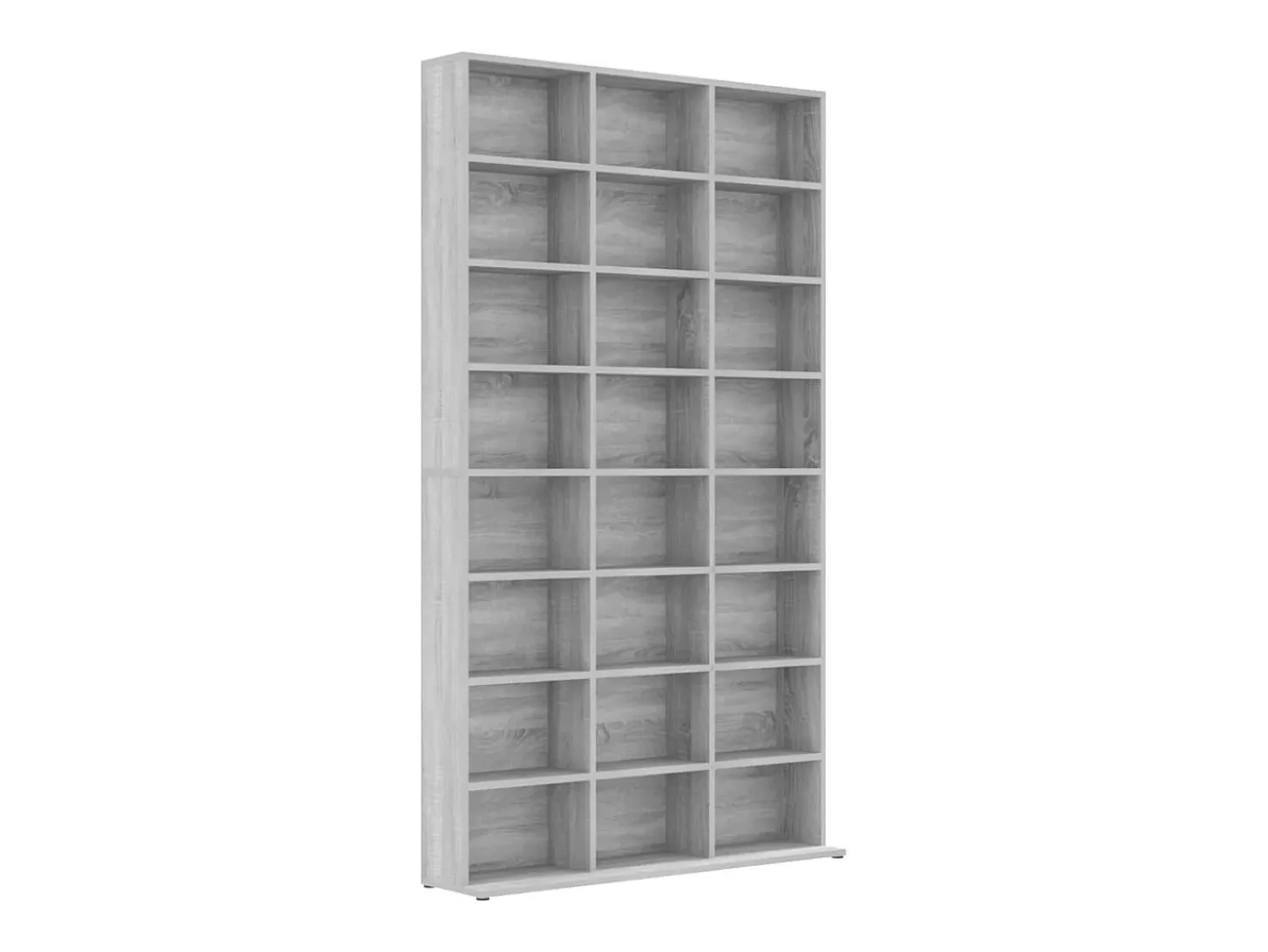 New vidaxl Armário p/ CD 102x23x177,5 cm derivados madeira sonoma Cinzento