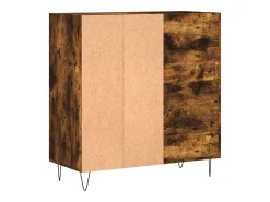 vidaxl Armário p/ discos 84,5x38x89 cm deriv. madeira carvalho fumado^ Móvel De Arrumação