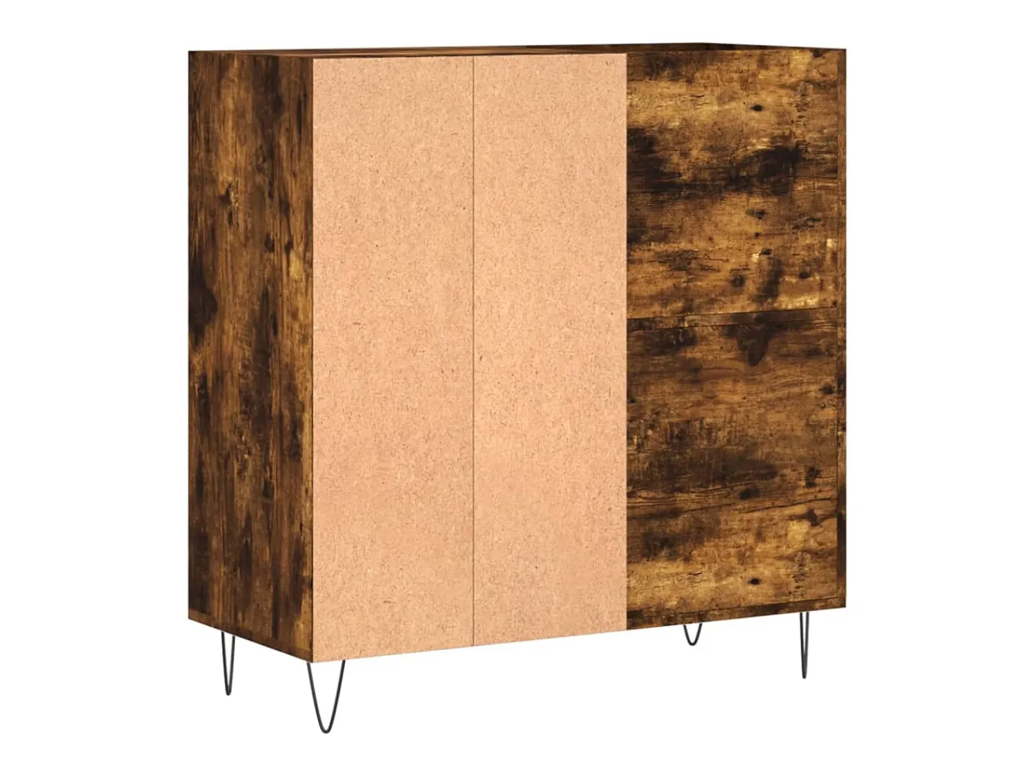 vidaxl Armário p/ discos 84,5x38x89 cm deriv. madeira carvalho fumado^ Móvel De Arrumação