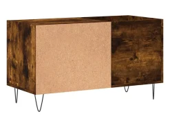vidaxl Armário p/ discos 85x38x48 cm deriv. madeira carvalho fumado^ Móvel De Arrumação