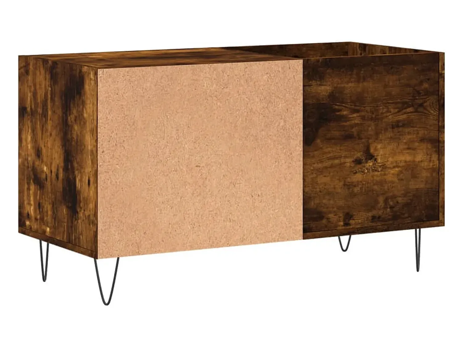 vidaxl Armário p/ discos 85x38x48 cm deriv. madeira carvalho fumado^ Móvel De Arrumação