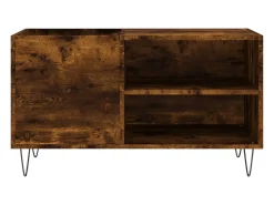 vidaxl Armário p/ discos 85x38x48 cm deriv. madeira carvalho fumado^ Móvel De Arrumação