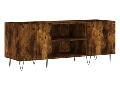 Móvel De Arrumação|vidaxl Armário p/ discos 121x38x48 cm deriv. madeira carvalho fumado Castanho