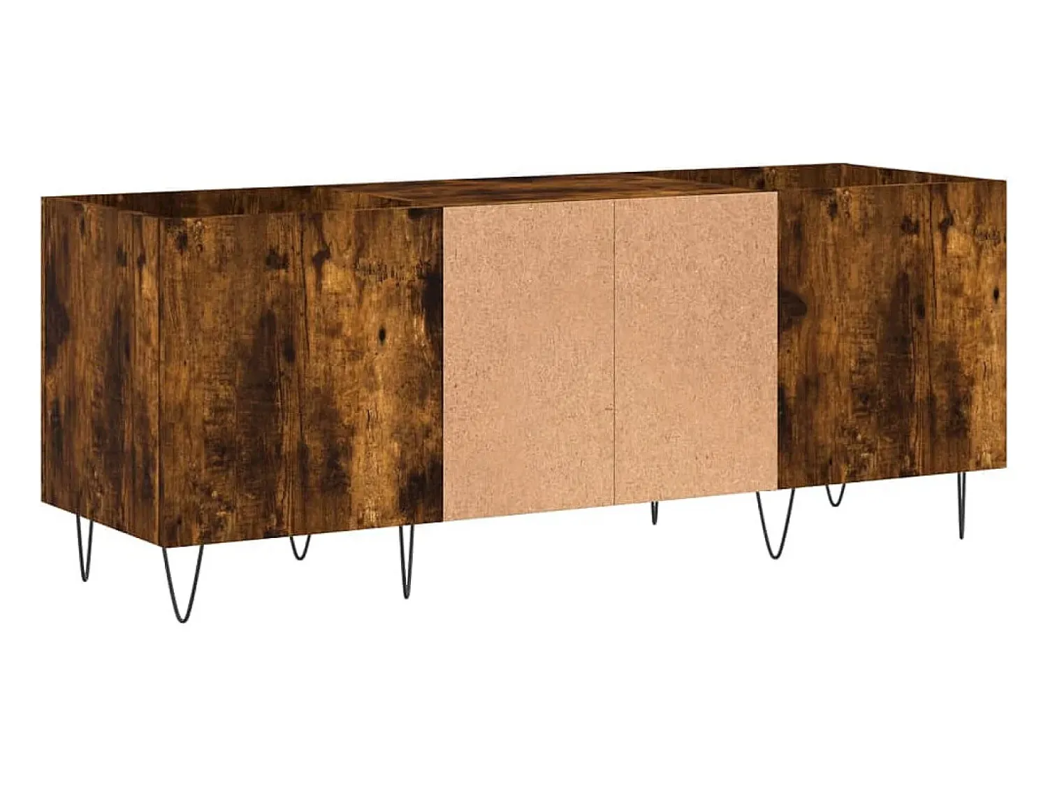 Móvel De Arrumação|vidaxl Armário p/ discos 121x38x48 cm deriv. madeira carvalho fumado Castanho