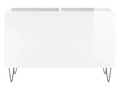 Móvel De Arrumação*vidaxl Armário p/ discos 74,5x38x48 cm deriv. madeira brilhante Branco