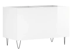 Móvel De Arrumação*vidaxl Armário p/ discos 74,5x38x48 cm deriv. madeira brilhante Branco