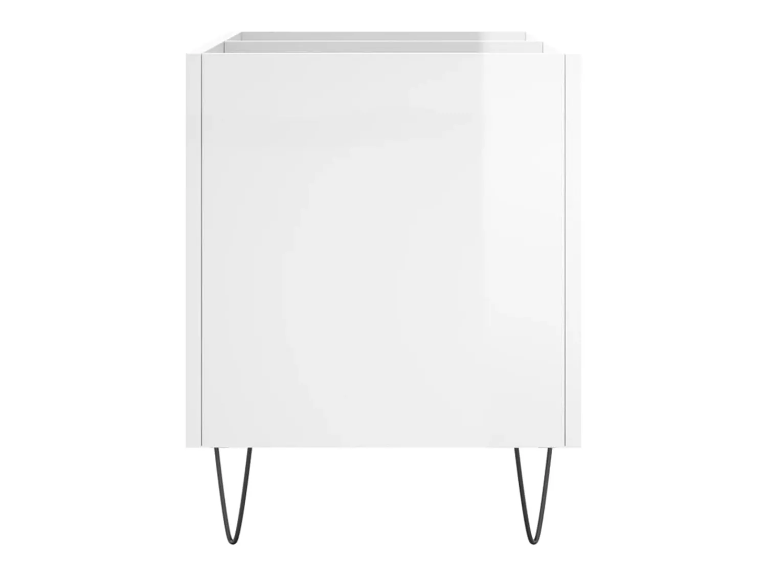 Móvel De Arrumação*vidaxl Armário p/ discos 74,5x38x48 cm deriv. madeira brilhante Branco