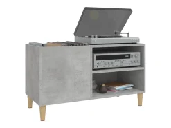 Móvel De Arrumação|vidaxl Armário p/ discos 84,5x38x48 cm derivados madeira cinza-cimento Cinzento