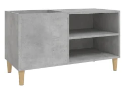 Móvel De Arrumação|vidaxl Armário p/ discos 84,5x38x48 cm derivados madeira cinza-cimento Cinzento